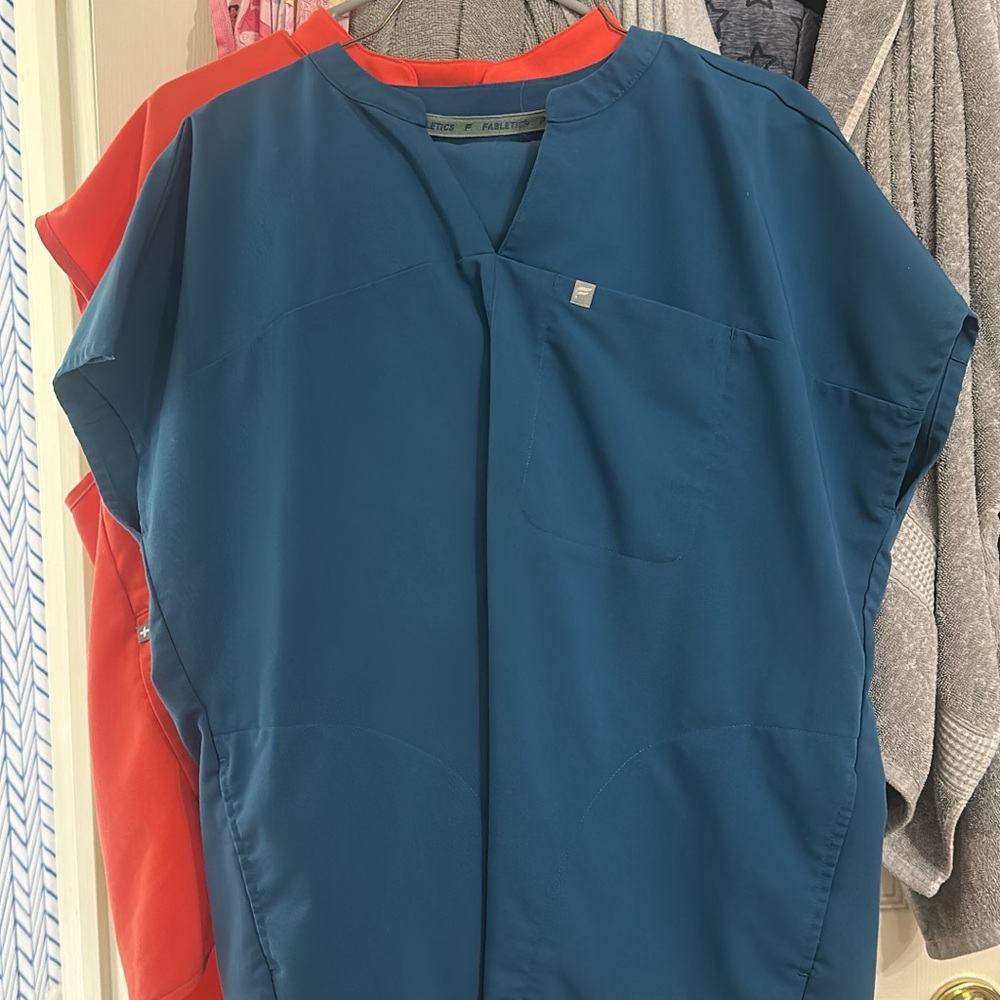 Fabletics Blue and Red Jumpsuit